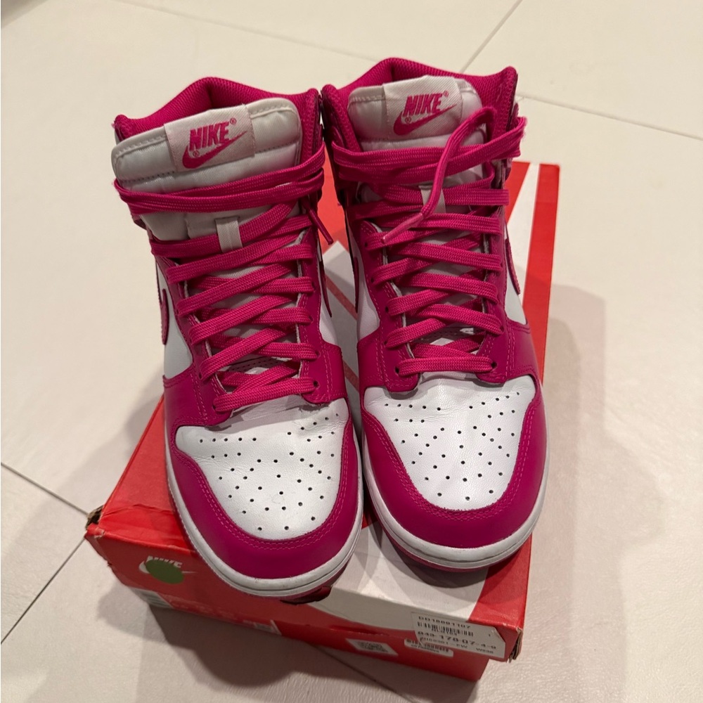 Nike Fuchsia and White Athletic Shoes